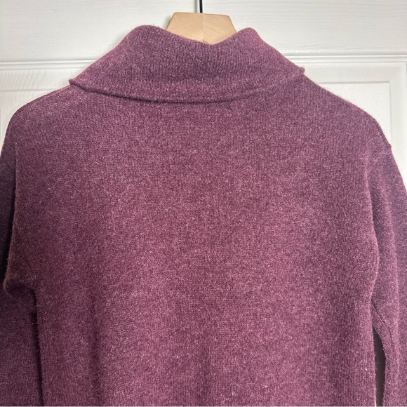 Nanette Lepore Sweater Women's Sz Small Wool Yak Hair Turtleneck Minimalist Plum - Picture 7 of 10